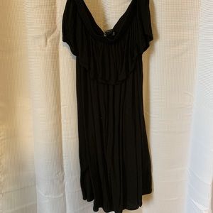 Off the shoulder black dress